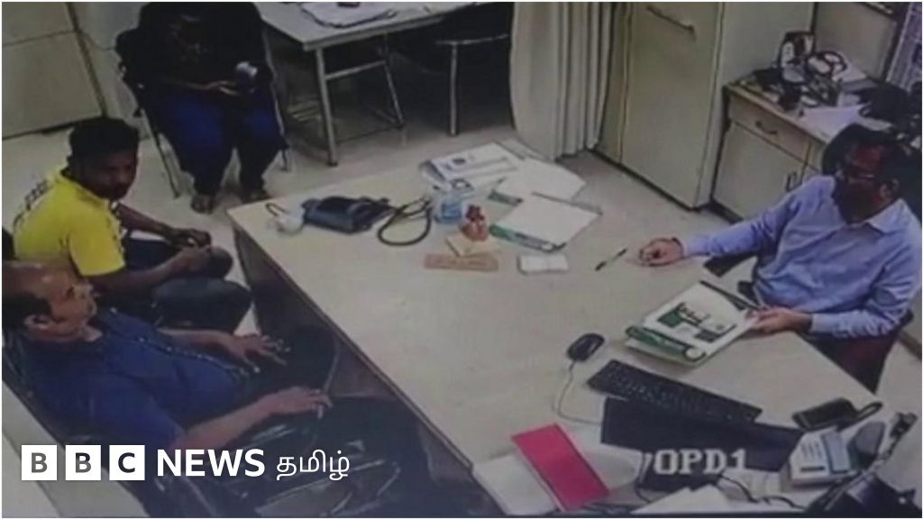 கண்ணெதிரே மயங்கிய நோயாளியை ஓடிவந்து காப்பாற்றிய மருத்துவர் - சிசிடிவி காணொளி