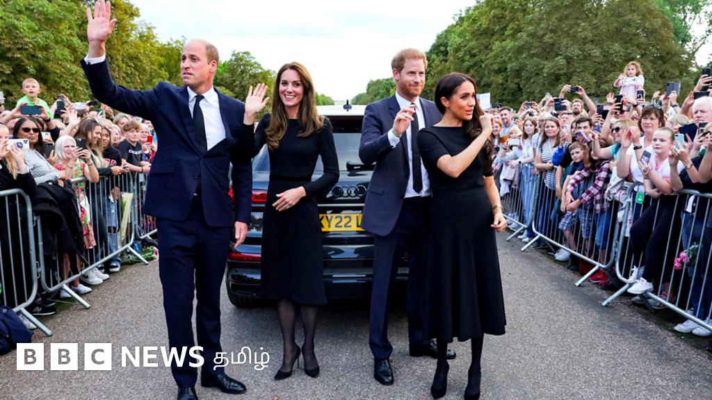 நலம் விரும்பிகளை சந்தித்த வில்லியம், கேட், ஹேரி, மேகன்