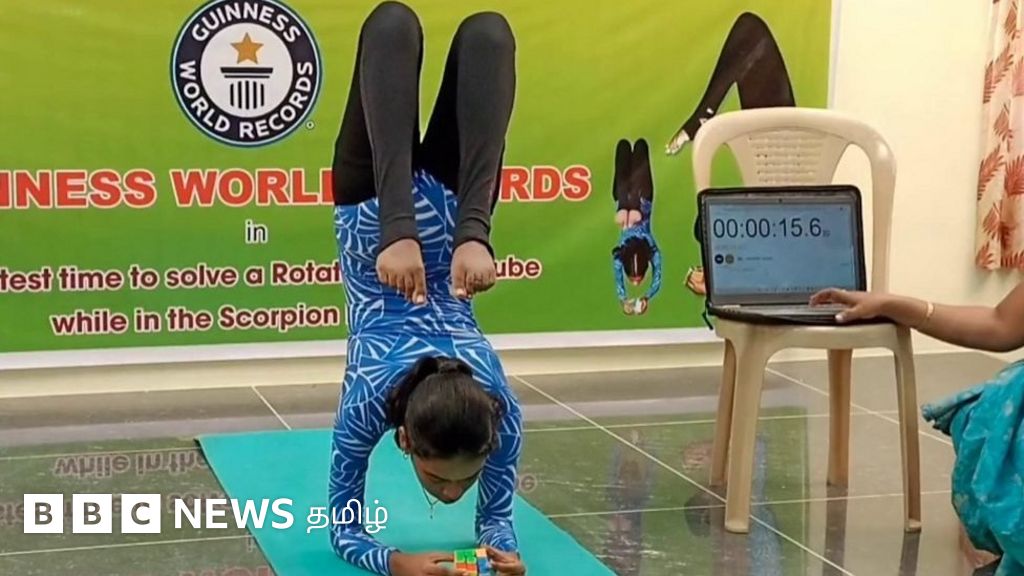 யோகாவில் இரண்டு கின்னஸ் சாதனை படைத்த விருதுநகர் மாணவி