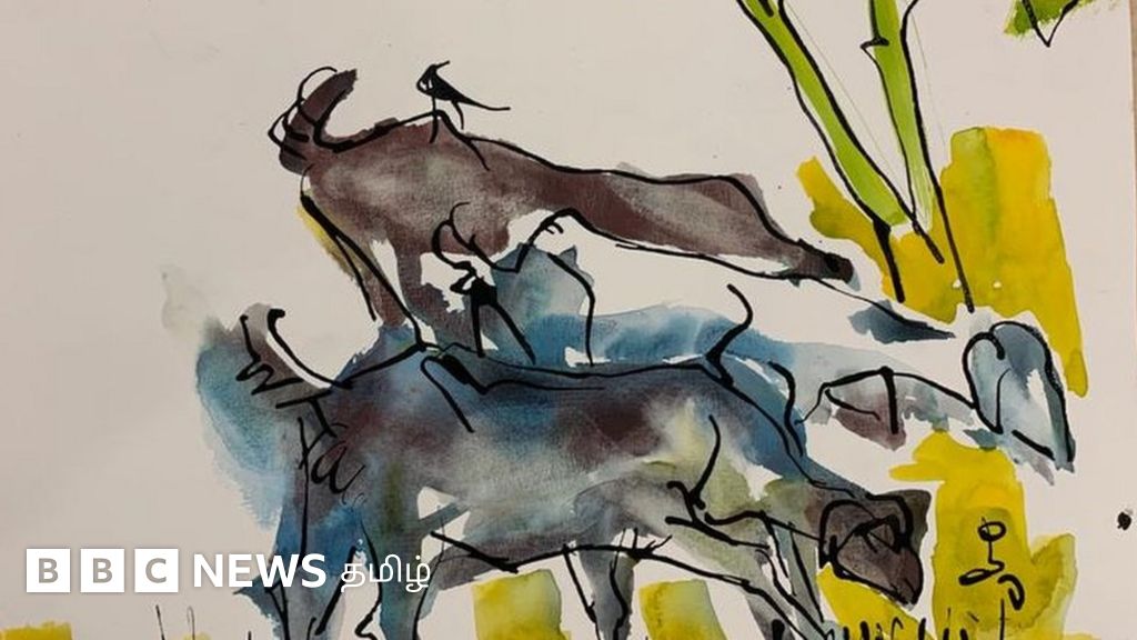 ஓவியர் என்.எஸ்.மனோகரன்: 'தமிழ்நாட்டின் கிராமப்புற ஓவியங்களில் எப்போதும் உயிர்ப்புள்ளது; அவற்றை மீள் உருவாக்கம் செய்து, ஆவணப்படுத்துகிறேன்'