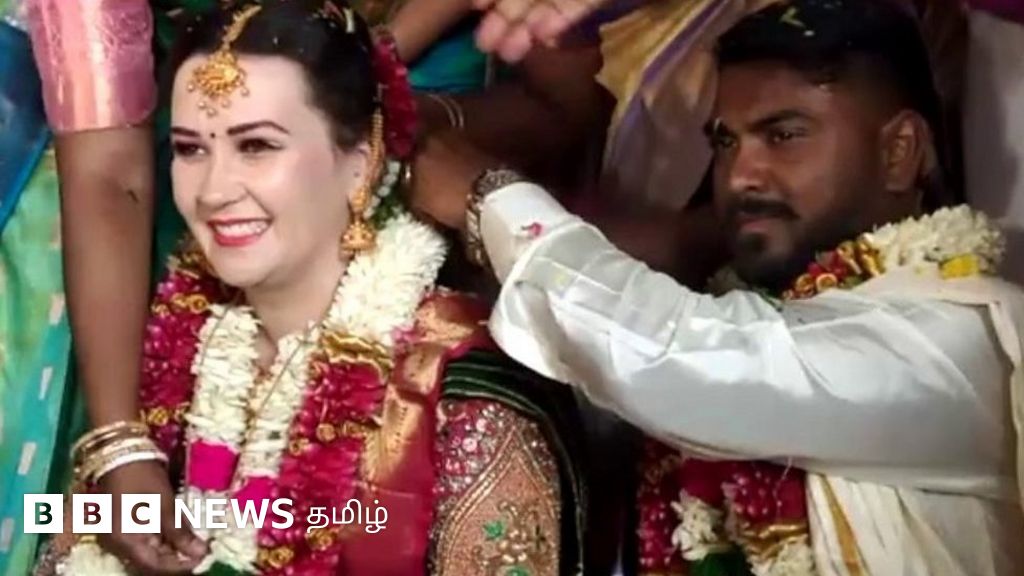 காதல் திருமணம்: பிரான்ஸ் பெண்னை கரம்பிடித்த காரைக்குடி இளைஞர்