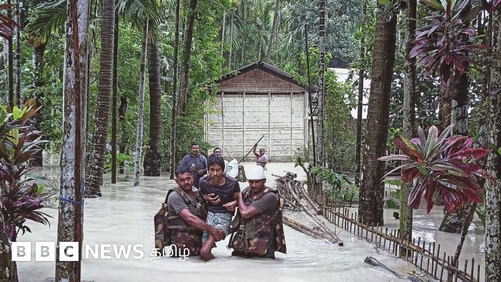 அசாம் வெள்ளம்: 45 பேர் பலி, பல லட்சம் பேர் வீடிழந்தனர்- எங்கும் வெள்ளம்
