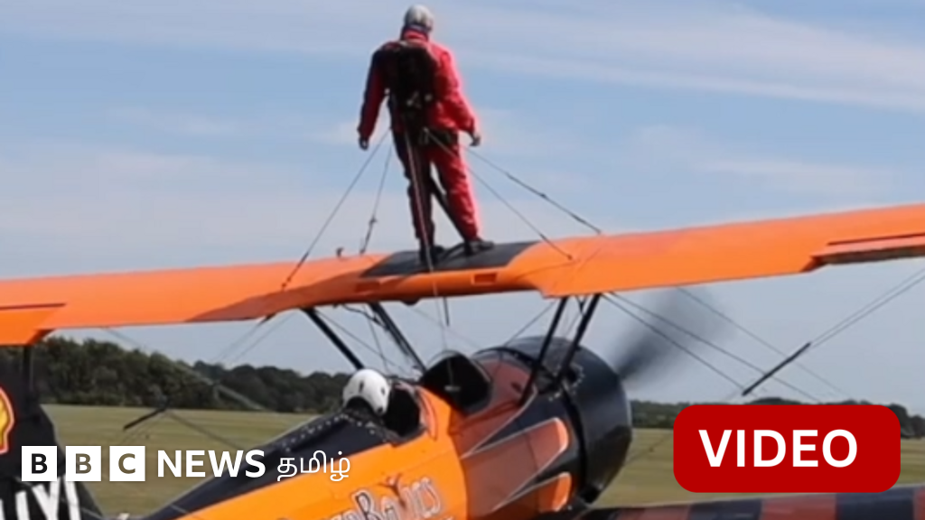 '240 கிலோமீட்டர் வேகம்' - விமானத்தின் மேலே நின்றபடி பறந்த 88 வயது மூதாட்டி