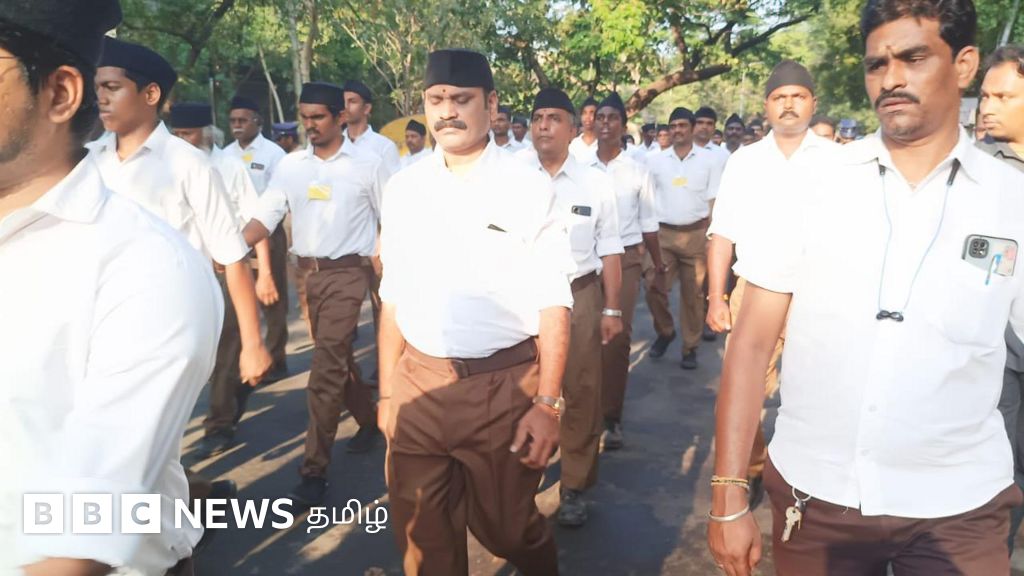 ஆர்எஸ்எஸ் சீருடையில் எல்.முருகன், ஹெச்.ராஜா - தமிழ்நாட்டில் 45 இடங்களில் நடந்த பேரணி