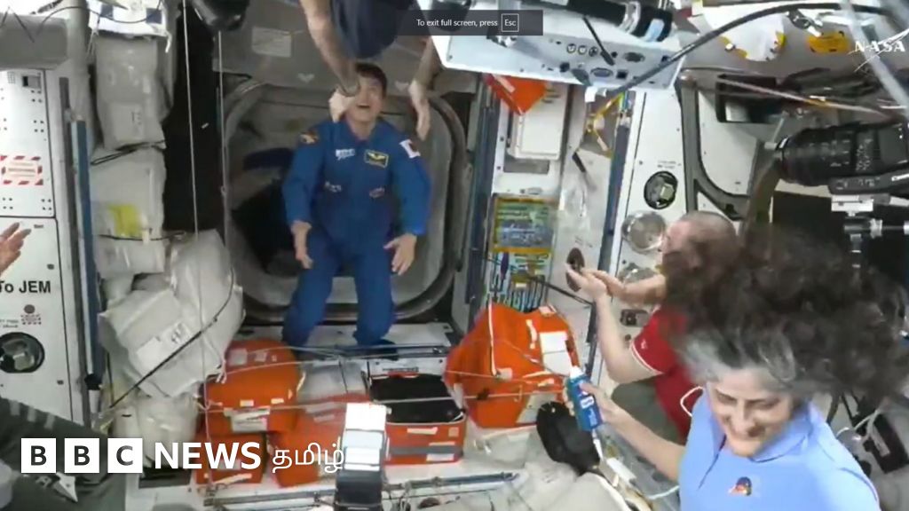 சர்வதேச விண்வெளி நிலையத்தில் புதிய குழுவினருக்கு வரவேற்பு - சுனிதா வில்லியம்ஸ் புறப்படுவது எப்போது?