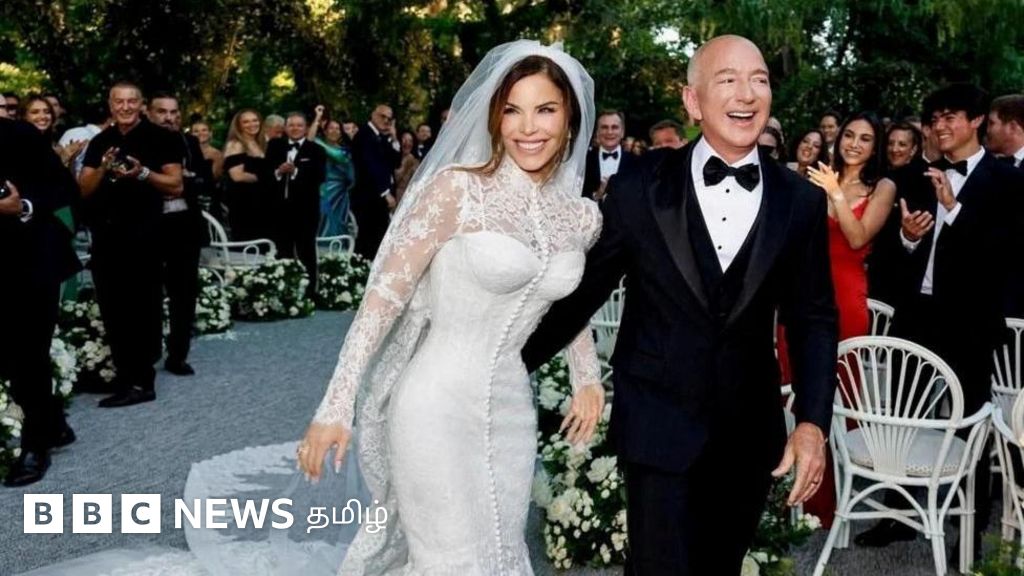 அமேசான் நிறுவனர் ஜெஃப் பெசோஸ் - சான்செஷின் ஆடம்பர திருமணம் 12 படங்களில்! 