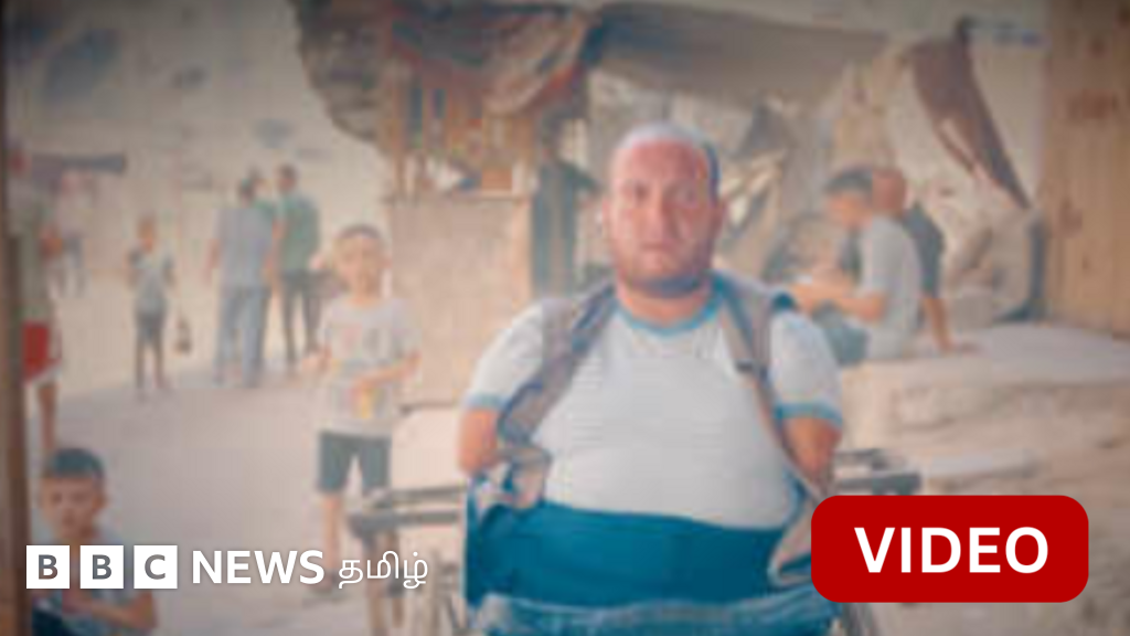 காணொளி: காஸாவில் மக்களுக்கு உதவும் கை, கால்கள் இல்லாத மாற்றுத்திறனாளி