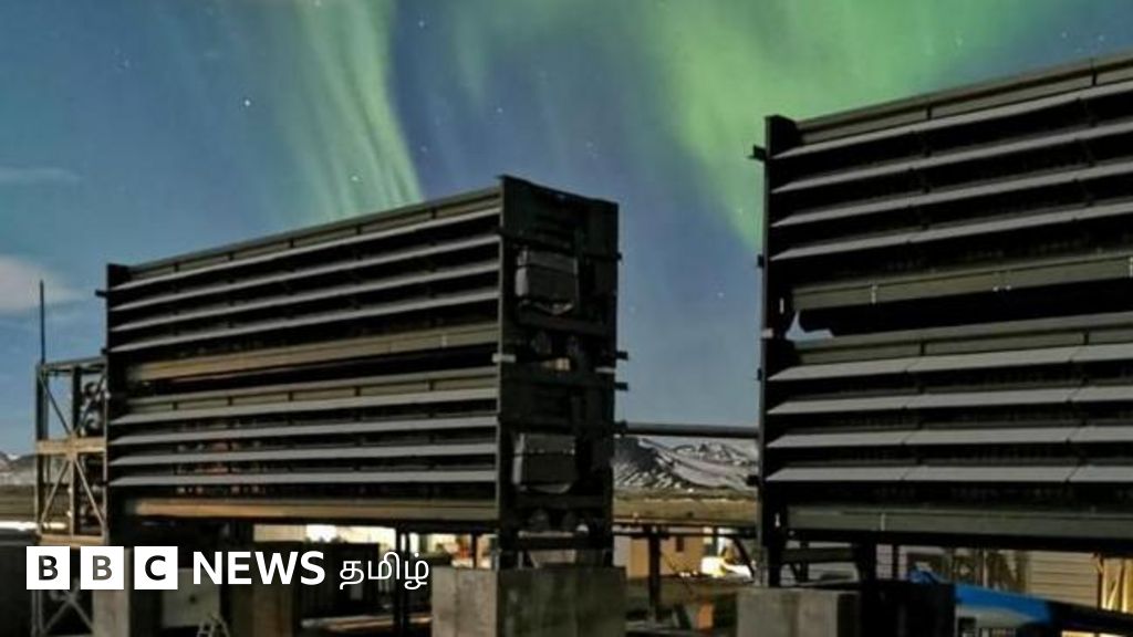 எண்ணற்ற விசிறிகள் மூலம் கரியமில வாயுவை உறிஞ்சி பாறையாக மாற்றும் உலகின் முதல் ஆலை