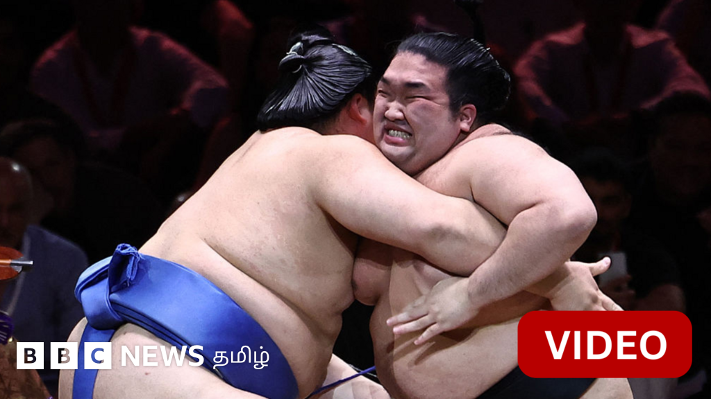 காணொளி: லண்டனில் அதிக கவனம் பெற்ற சுமோ கிராண்ட் போட்டி 