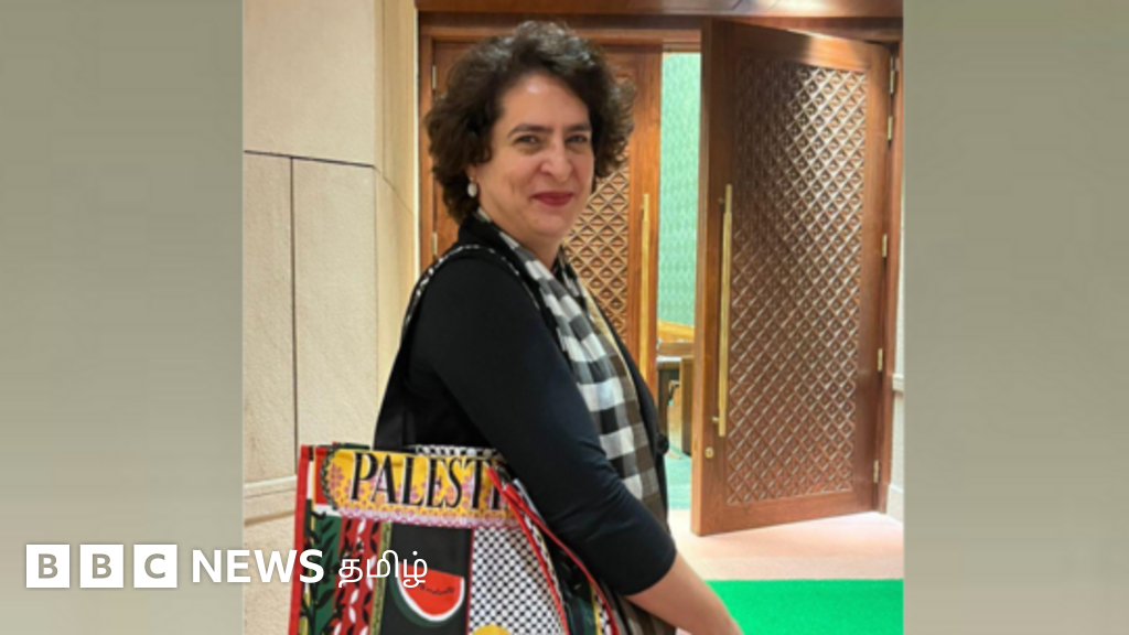 பிரியங்கா காந்தியின் கைப்பையால் நாடாளுமன்றத்தில் சர்ச்சை - அதில் என்ன எழுதப்பட்டிருந்தது? 