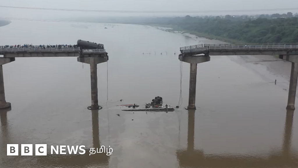 குஜராத்: பாலம் திடீரென இடிந்து விழுந்ததால் ஆற்றுக்குள் விழுந்த வாகனங்கள் - என்ன நடக்கிறது?