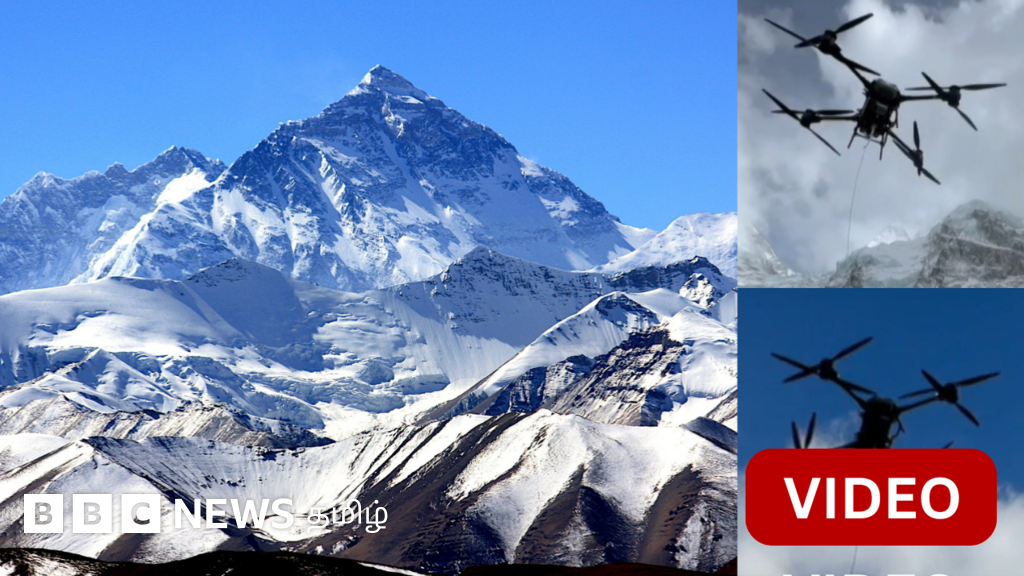 எவரெஸ்ட் சிகரத்தில் குவிந்துள்ள குப்பைகள் டிரோன் மூலம் அகற்றம்