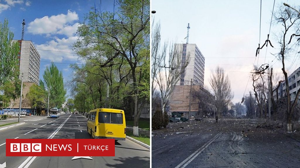 Mariupol’ün öncesi ve sonrası: Fotoğraflar kentteki yıkımın boyutunu gösteriyor