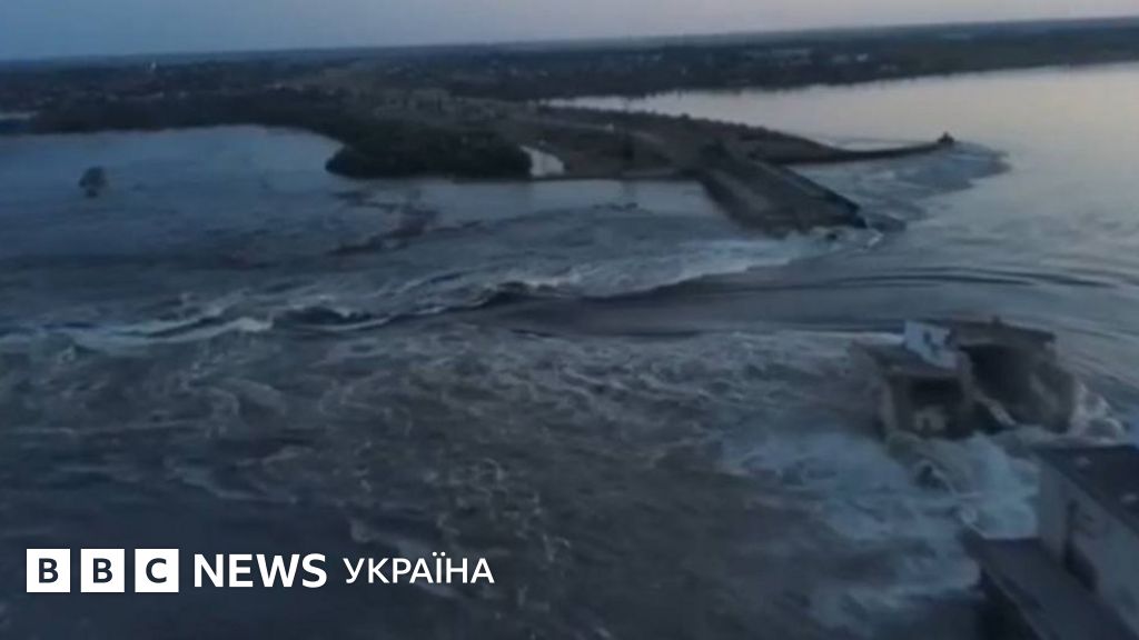 Каховська ГЕС зруйнована. Україна заявила, що її підірвали росіяни ...