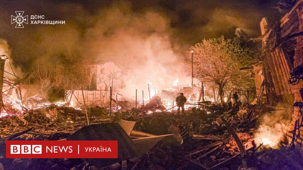 Удар по Харкову: масштабні пожежі, руйнування, 45 постраждалих - BBC News Україна
