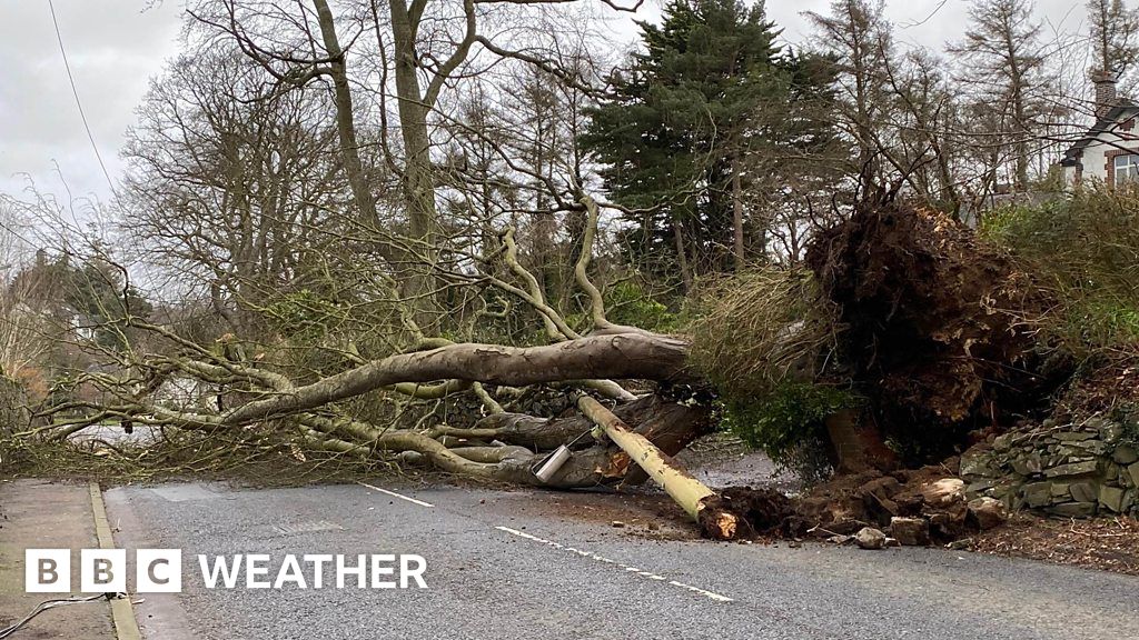 Storm Brendan Hits UK - BBC Weather