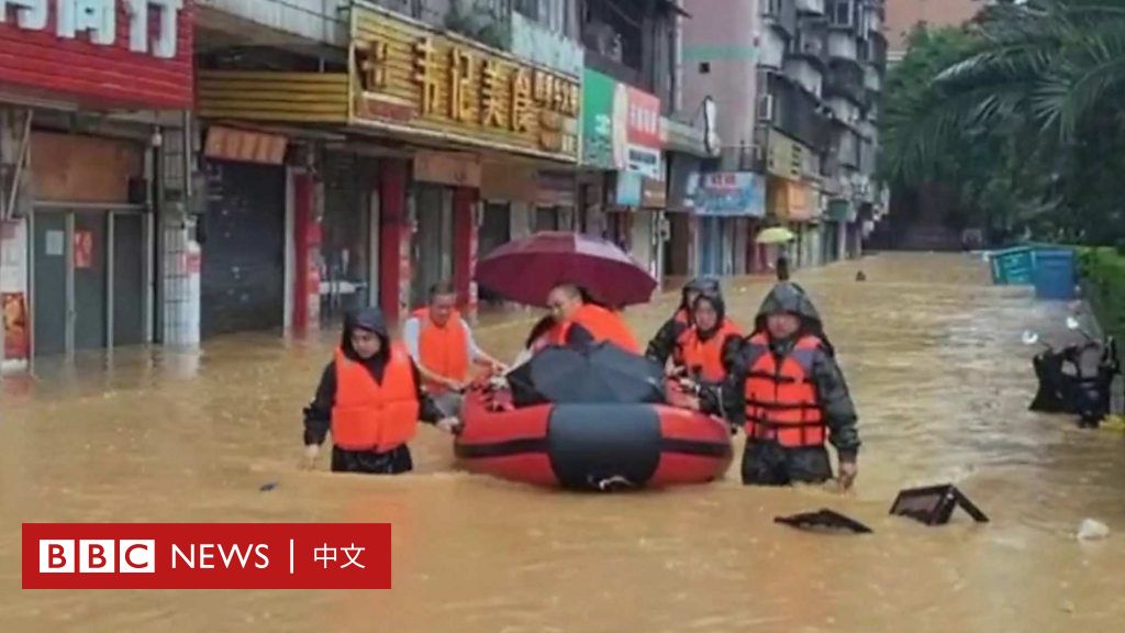 广东遭遇暴雨洪灾，数万人被撤离家园