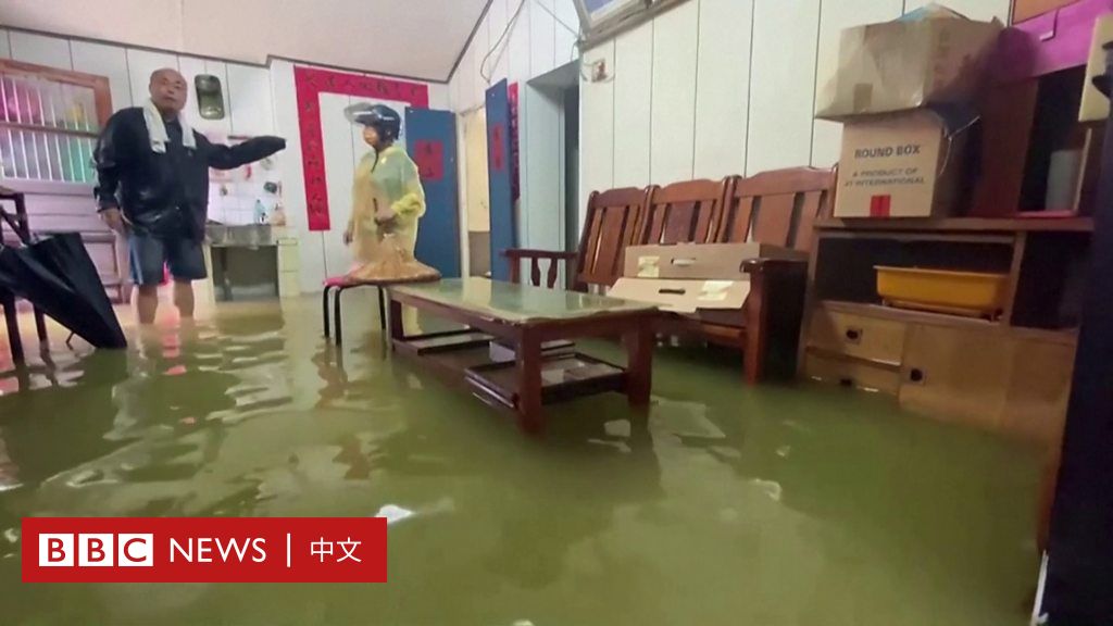 台湾中南部连日暴雨成灾，多个乡镇淹水山壁塌方