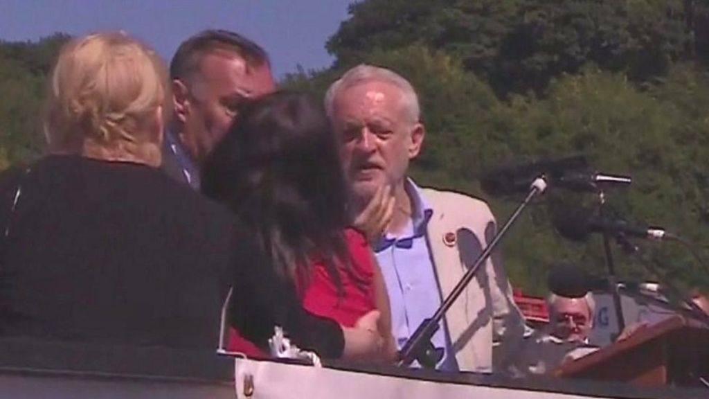 Jeremy Corbyn interrupted during Durham gala speech