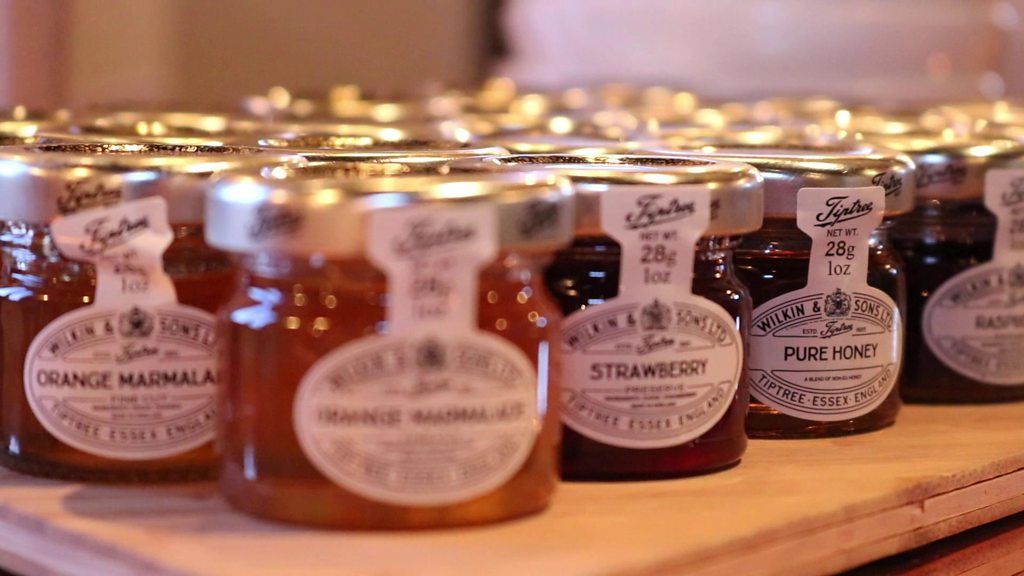Wilkin and Sons marmalade and jam jars