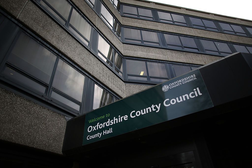 A sign for Oxfordshire County Council