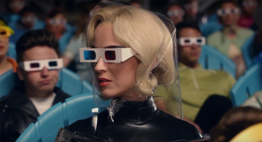 Still image from Katy Perry's Chained to the Rhythm video