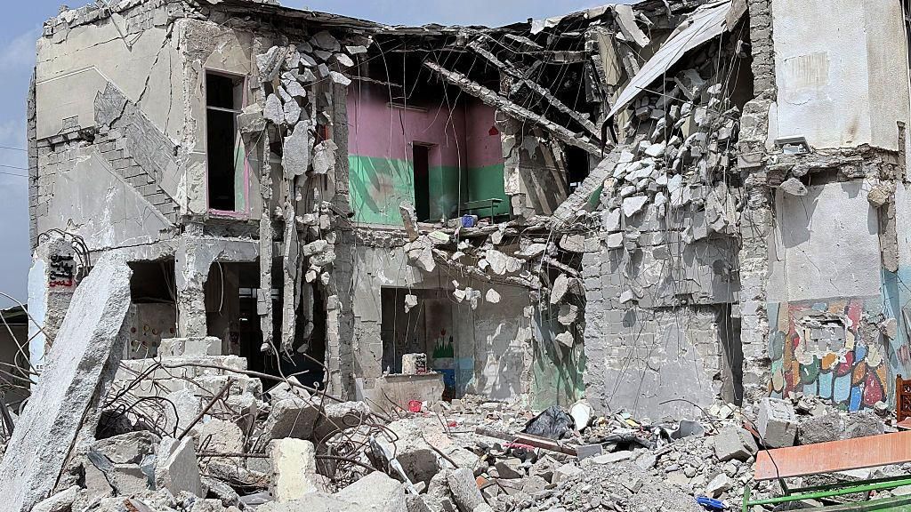 The partially destroyed primary school at Minab, Iran