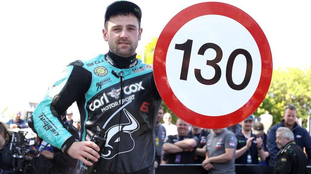 Michael Dunlop lapped at over 130mph in 2023 Supersport race two