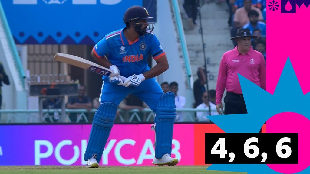 Rohit hits three boundaries off Willey's over