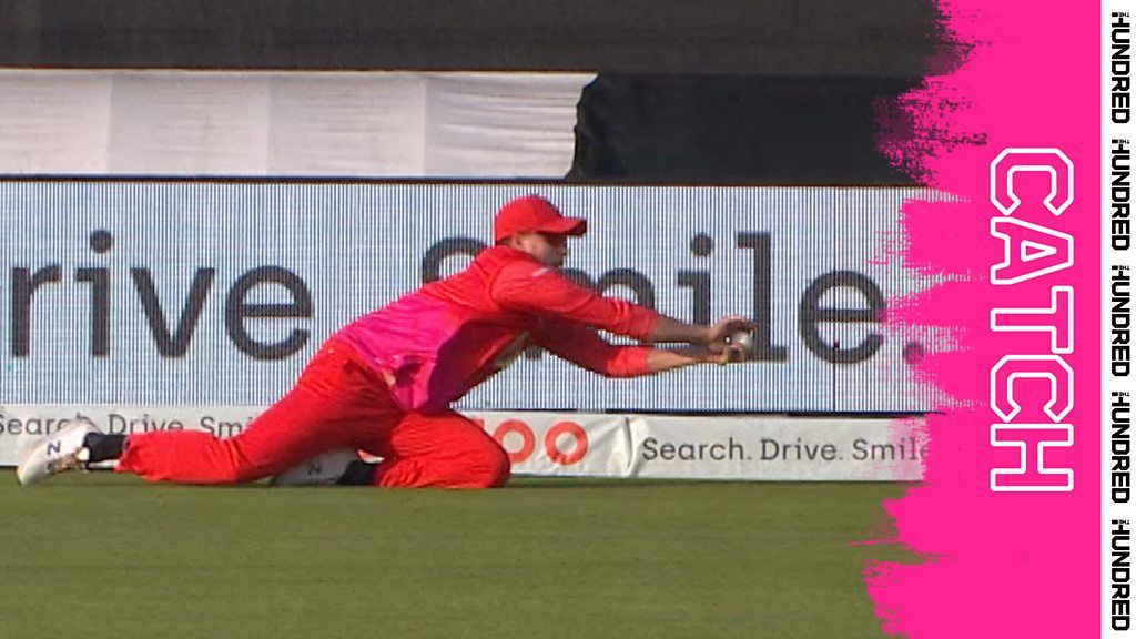 The Hundred: Josh Cobb's brilliant catch dismisses London Spirit's Adam Rossington