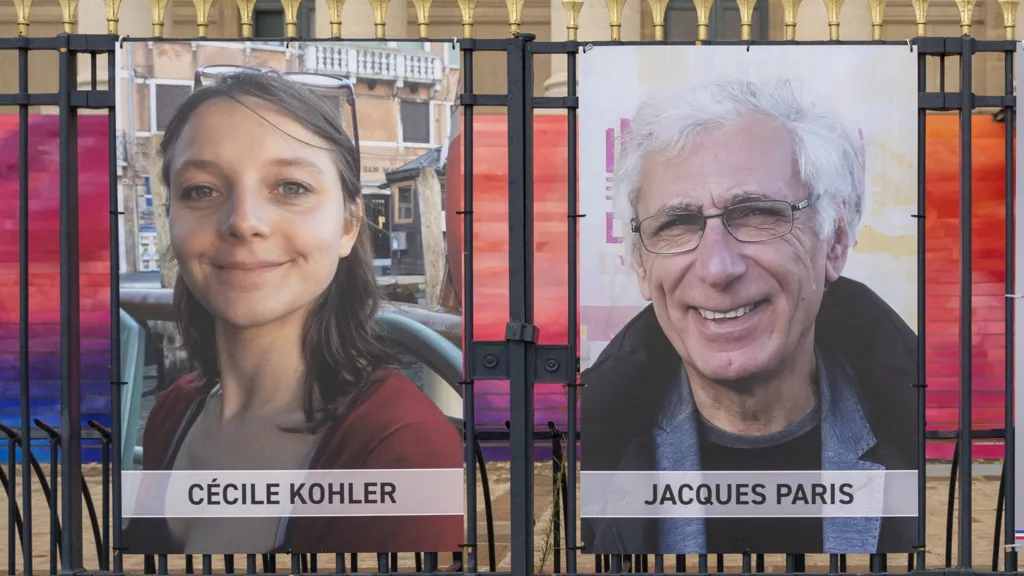 French nationals Cecile Kohler and Jacques Paris depart Iran after lengthy imprisonment