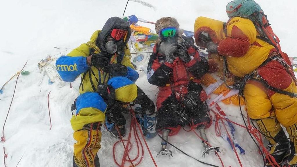 Hari on his world record breaking Everest climb