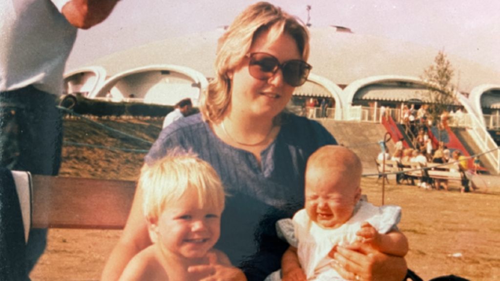 Denise Turton with her son Lee (left) and baby