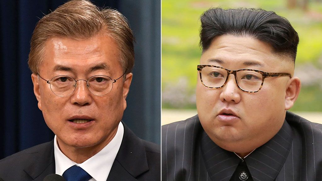 South Korean President Moon Jae-In and North Korean leader Kim Jong-un