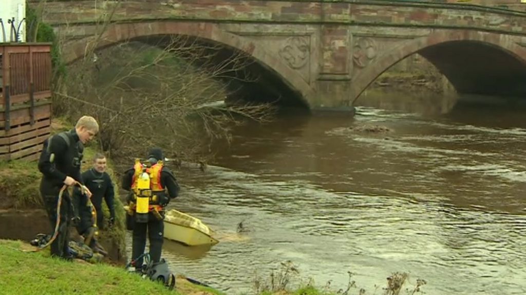 Divers examine Appleby bridge
