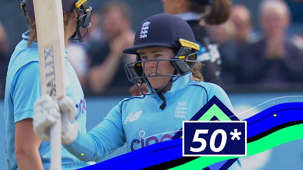 England v New Zealand ODI: Watch Tammy Beaumont's best shots as she reaches her half-century