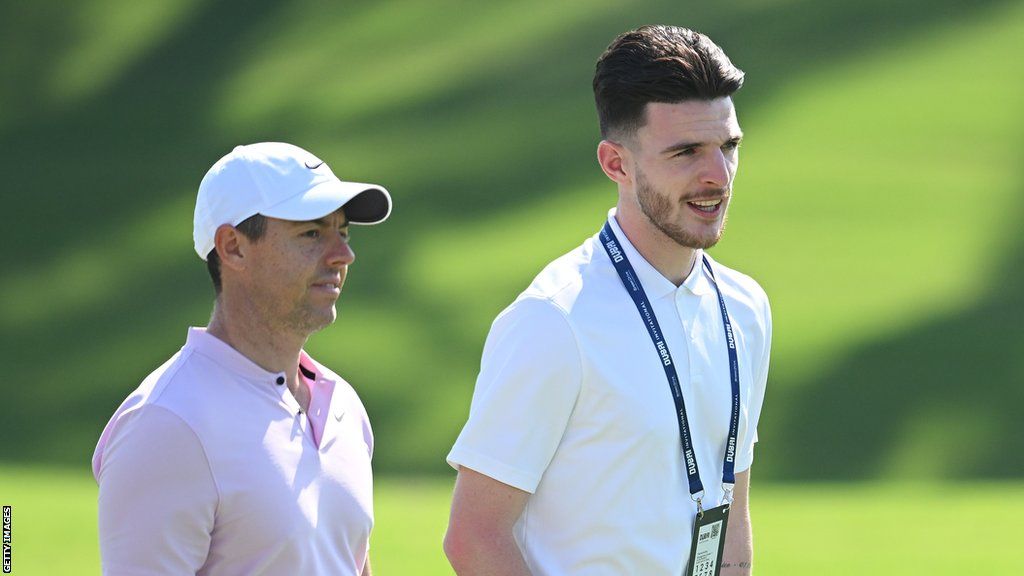 McIlroy speaks with Declan Rice