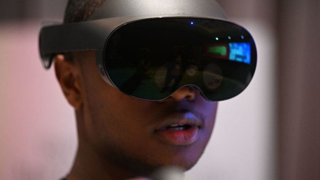 A man wearing VR googles