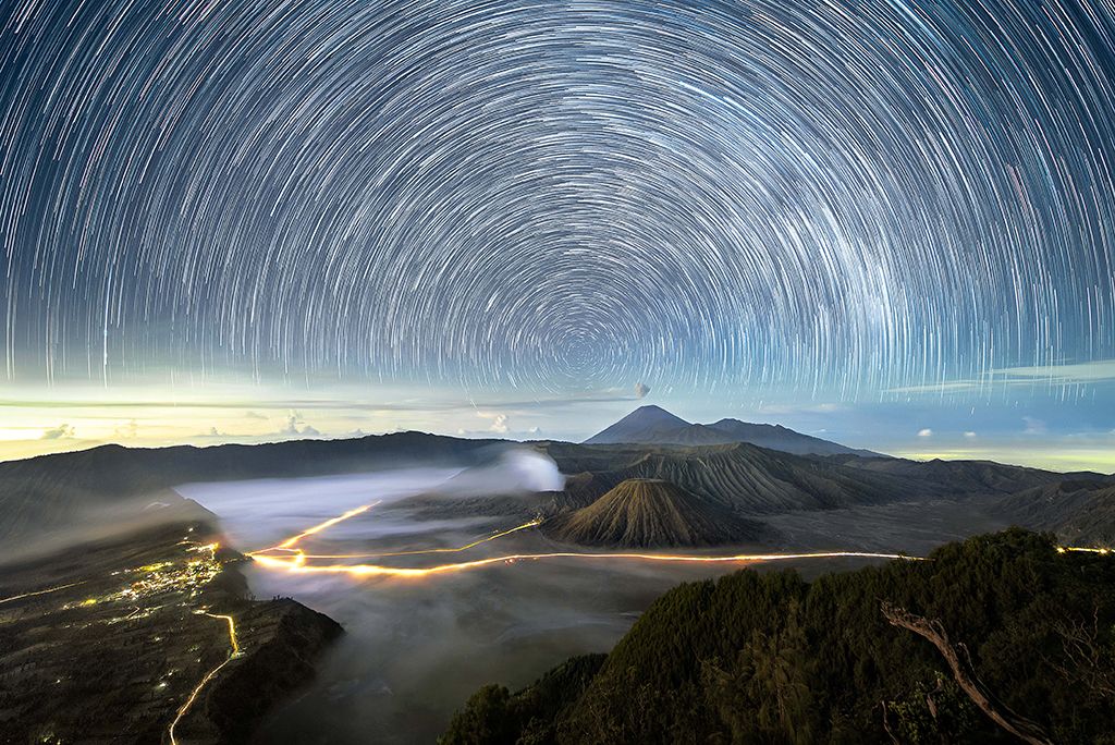 Starry nightscape over south-east Asia