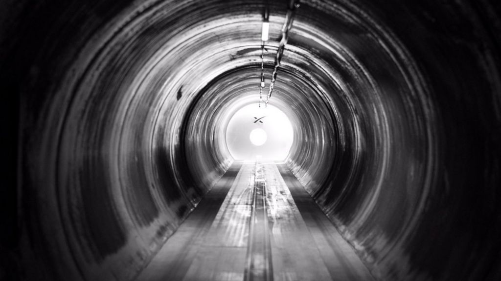Inside of Hyperloop tunnel