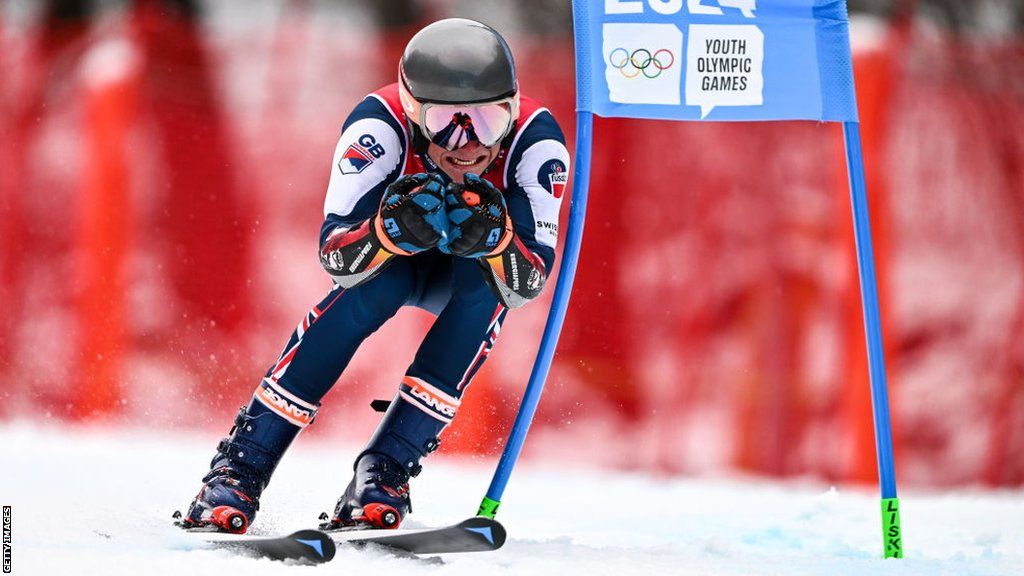 Zak Carrick-Smith competing at the 2024 Winter Youth Olympics