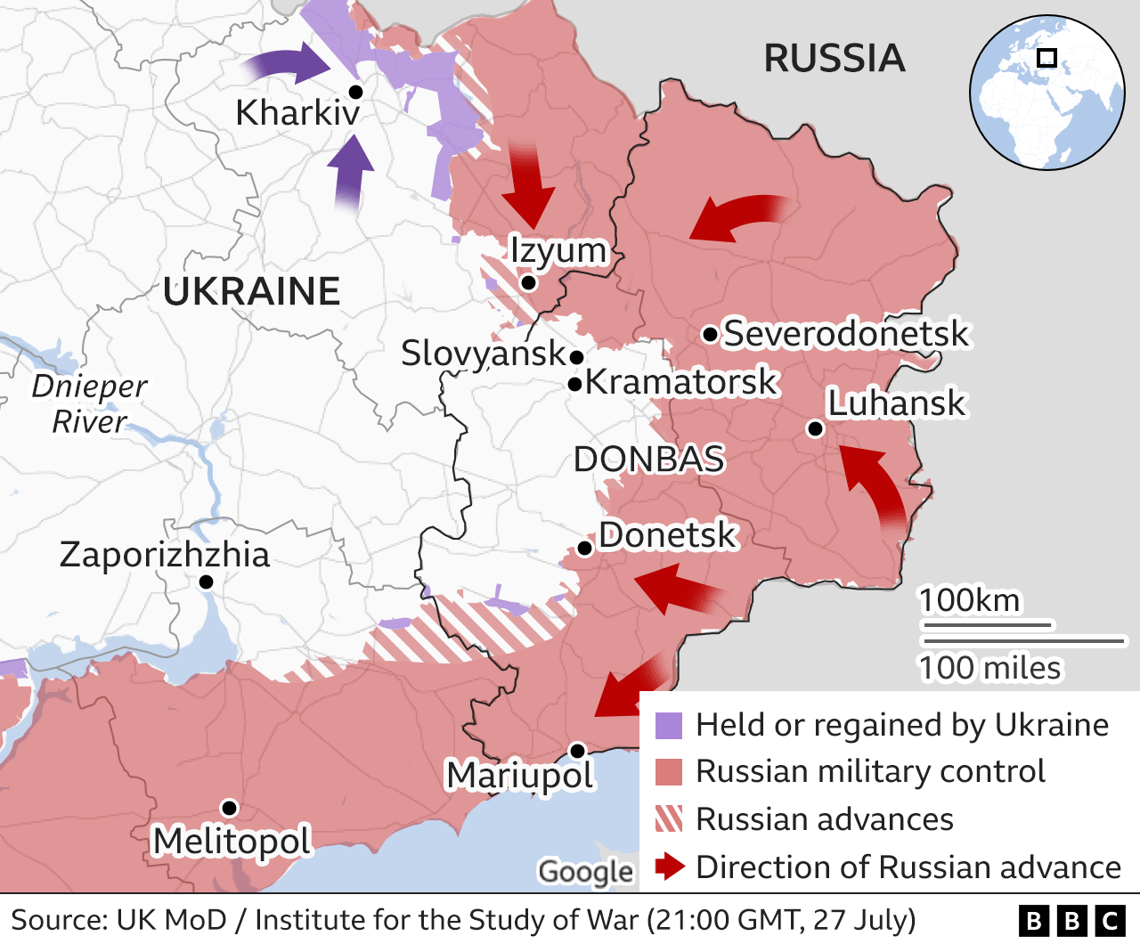 Ukraine war in maps: Tracking the Russian invasion - BBC News