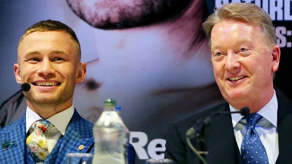 Carl Frampton and Frank Warren at the press conference
