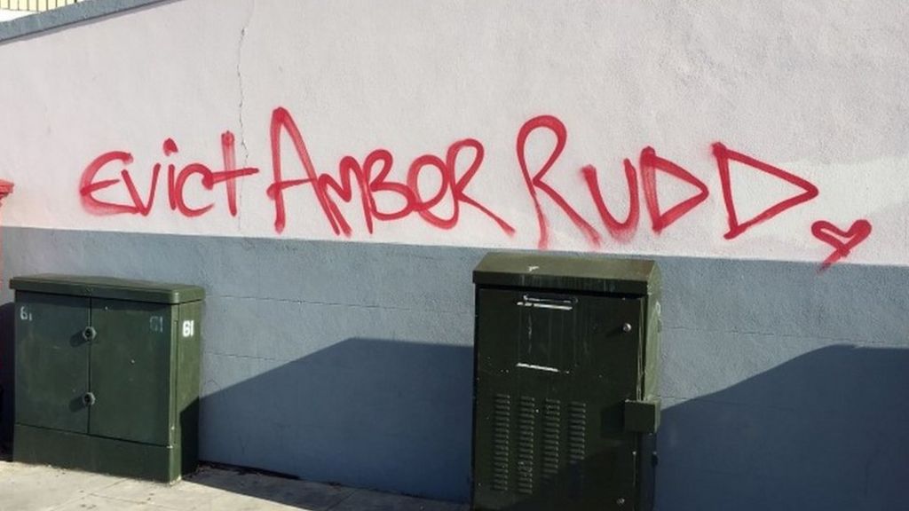 'Evict Amber Rudd' graffiti appears in Hastings