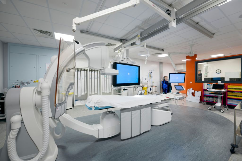 one of two catheterisation labs at Hampshire Hospitals Heart Centre