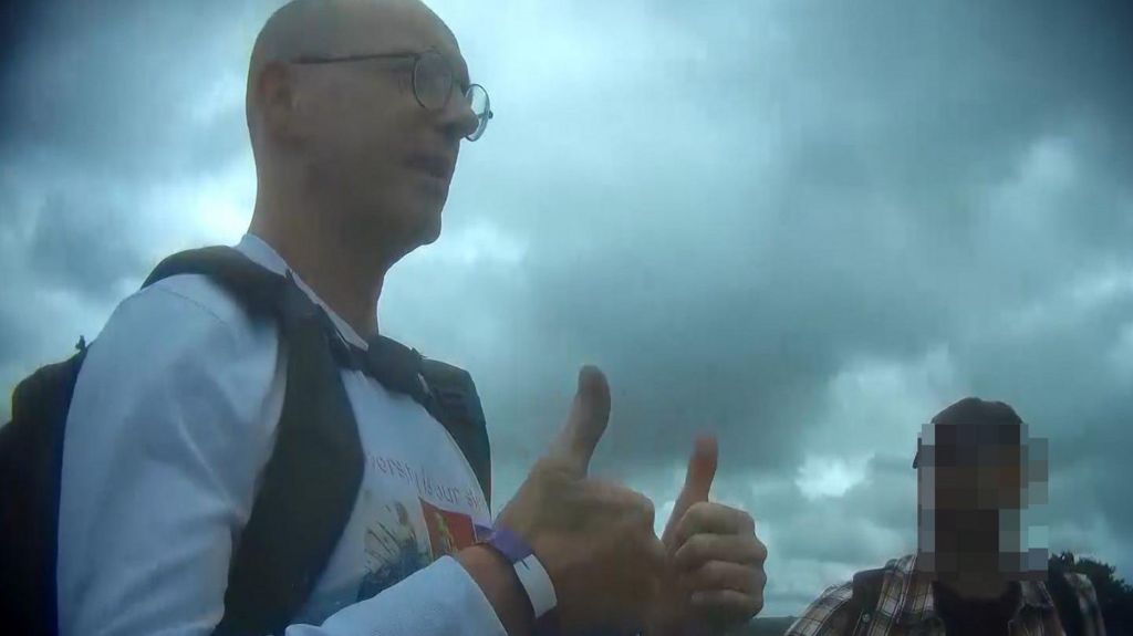 A screengrab picture of former history teacher Patrick from undercover reporter Dan's camera