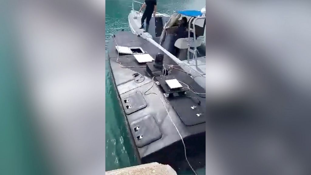 A still of the drone found off Greece's coast on Thursday