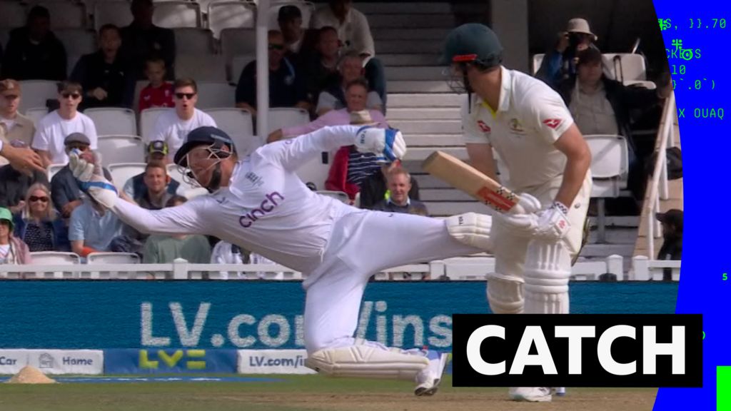 The Ashes: Jonny Bairstow takes outstanding catch to remove Marsh at The Oval