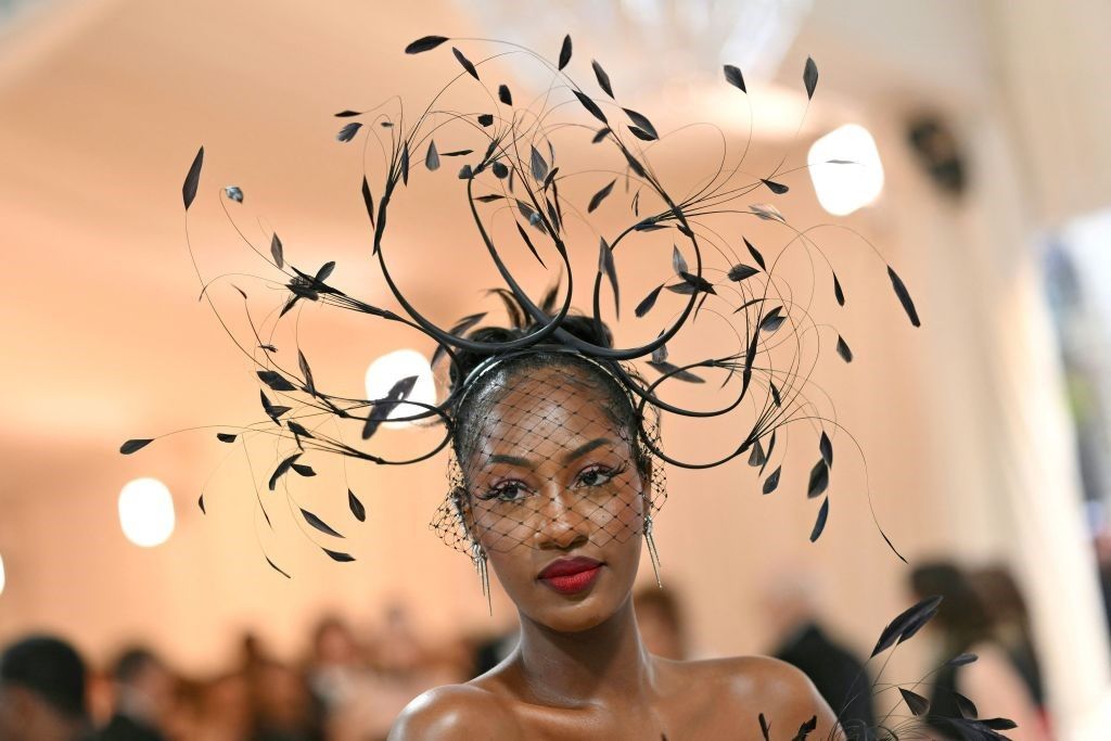 Nigerian singer Tems arrives at a fund-raising gala in New York on Monday