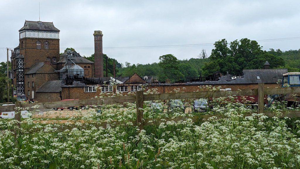 Picture of the damaged stables block